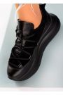 Кроссовки женские кожаные черные к+з VOLNA 7937-28