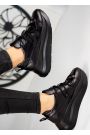 Кросівки жіночі шкіряні чорні VOLNA 7966-28