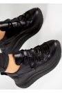 Кросівки жіночі шкіряні чорні VOLNA 7966-28