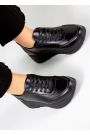 Кросівки жіночі шкіряні чорні LOOK 7979-28