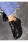 Кросівки жіночі шкіряні чорні KORSET 8010-28