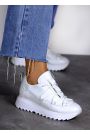 Кроссовки женские кожаные белые KORSET 8011-28