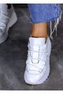 Кроссовки женские кожаные белые KORSET 8011-28
