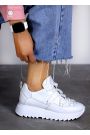 Кроссовки женские кожаные белые KORSET 8011-28