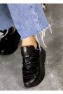 Кроссовки женские кожаные черные KORSET к+з 8012-28