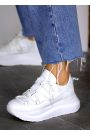 Кроссовки женские кожаные белые VOLNA  8014-28