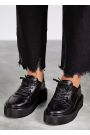 Кросівки жіночі шкіряні чорні AIR 8017-28