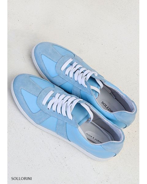 Кроссовки женские кожаные лазурь Gazelles 8089-28