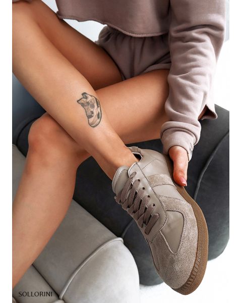 Кроссовки женские кожаные мокко Gazelles к+з 8091-28