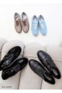 Кроссовки женские кожаные черные Gazelles 8100-28