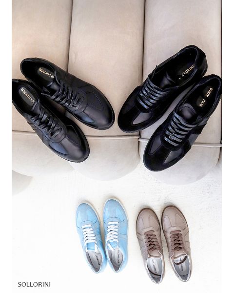 Кроссовки женские кожаные черные Gazelles 8100-28