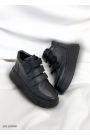 Ботинки женские кожаные на липучках черные 8101-28