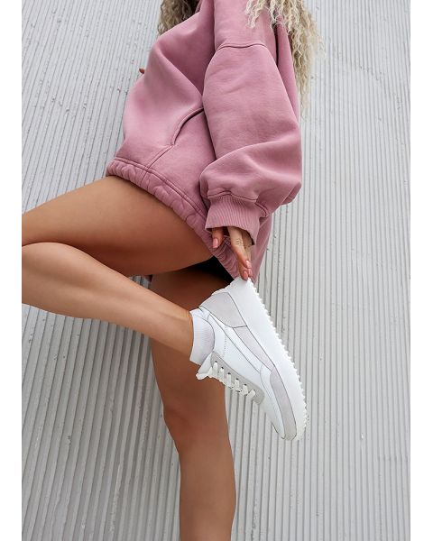 Кроссовки женские кожаные белые LOLA-2 8102-28