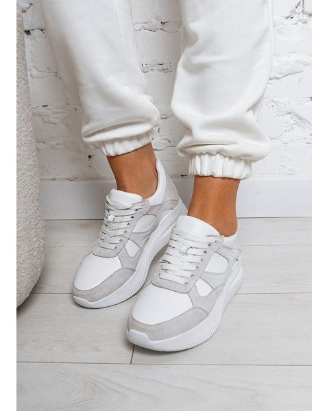 Кроссовки женские кожаные белые Smash 8152-28