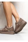 Кросівки жіночі шкіряні мокко Smash 8155-28