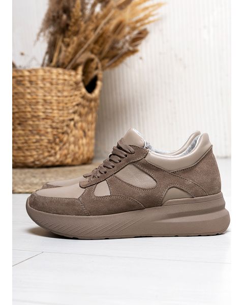 Кроссовки женские кожаные мокко Smash 8155-28