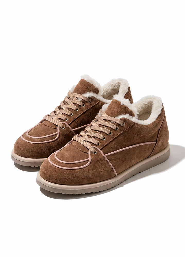 Кросівки жіночі зимові BAREFOOT замша brown 8221-28