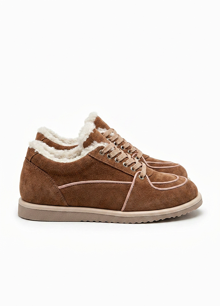 Кросівки жіночі зимові BAREFOOT замша brown 8221-28