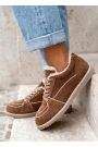 Кросівки жіночі зимові BAREFOOT замша brown 8221-28