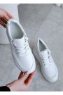 Сникерсы женские кожаные белые платформа 8425-28