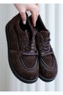 Кеди жіночі замшеві Barefoot коричневі 8426-28