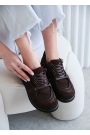 Кеди жіночі замшеві Barefoot коричневі 8426-28