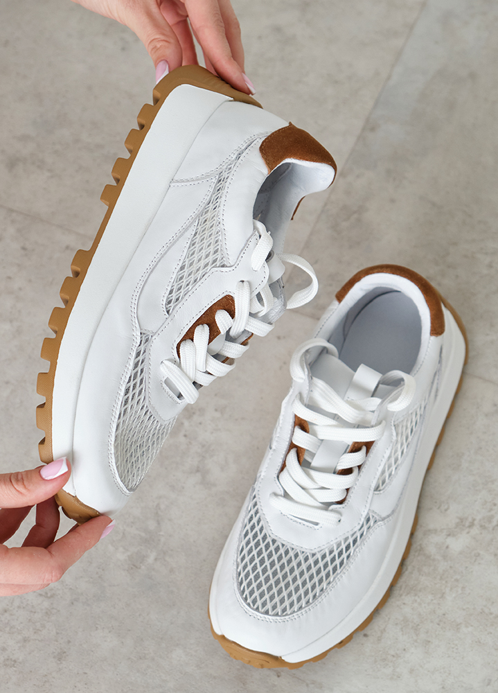 Кросівки жіночі шкіряні літні білі 8464-28