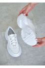 Кроссовки женские кожаные белые GOLD 8479-28
