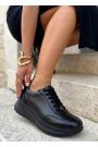 Кросівки жіночі шкіряні чорні STAR 8615-28