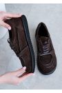 Кеди жіночі замшеві Barefoot коричневі 8426-28