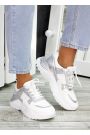 Кроссовки кожа Balenc!aga серебро 7266-28