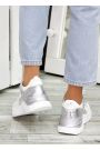 Кроссовки кожа Balenc!aga серебро 7266-28
