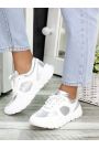 Кроссовки кожа Balenc!aga серебро 7447-28