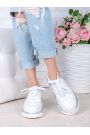 Кроссовки кожаные Balenc!aga белые 7001-28