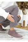 Черевики короткі жіночі замшеві мокко LORO 7651-28