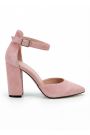 Туфлі Bogemiya замшеві пудра на підборах 6392-28