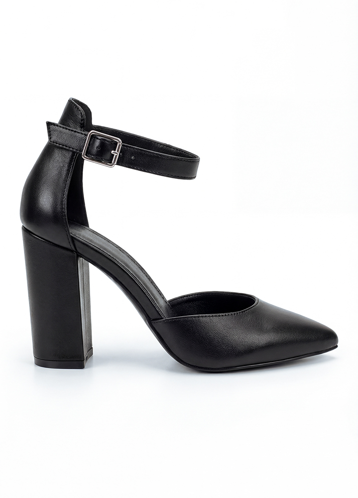 Туфлі Bogemiya шкіряні чорні на підборах 6393-28