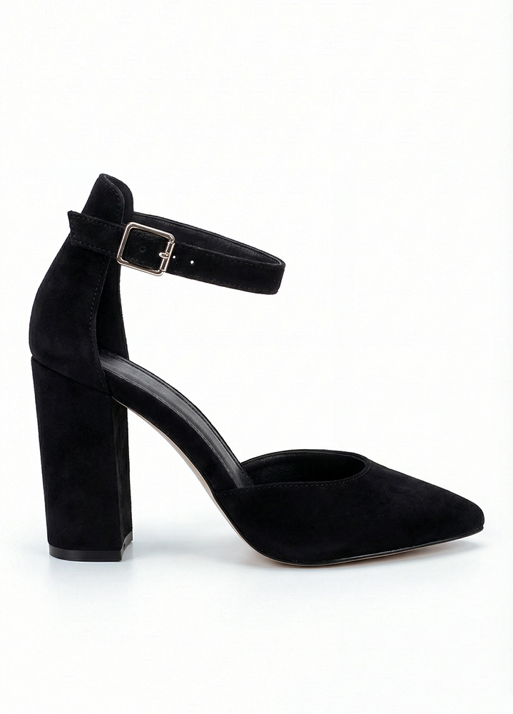 Туфлі Bogemiya замшеві чорні на підборах 6394-28