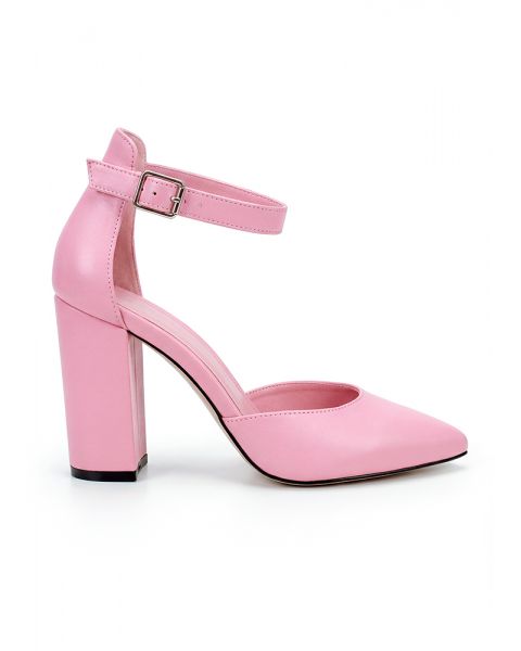 Туфли Bogemiya кожаные розовые на каблуке 7009-28 Туфли Bogemiya кожаные розовые на каблуке 7009-28