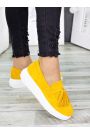 Туфлі лофери жіночі замшеві гірчиця 7280-28