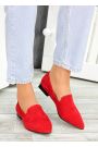 Туфли женские замшевые красные Magic 7481-28