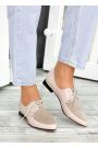Туфлі лодочки жіночі шкіряні бежеві Kelly 7490-28