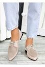 Туфлі лодочки жіночі шкіряні бежеві Kelly 7490-28