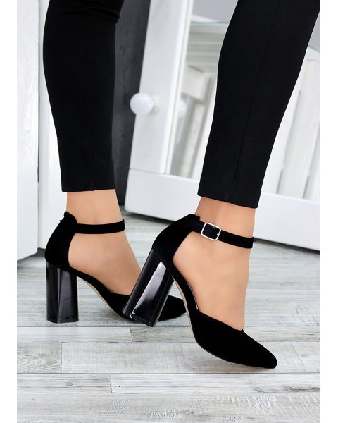 Туфлі жіночі замшеві чорні Bogemiya 7495-28