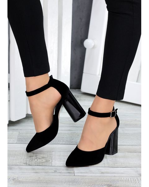 Туфлі жіночі замшеві чорні Bogemiya 7495-28