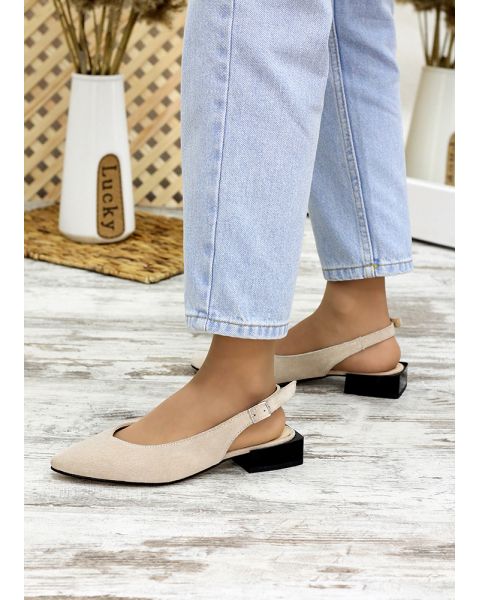 Туфли босоножки женские замшевые латте Rose 7709-28