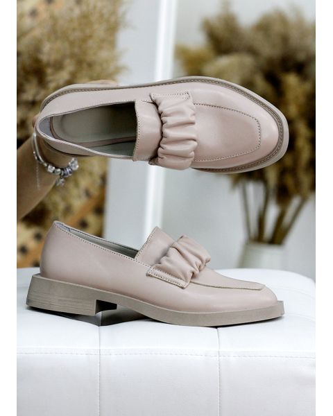 Туфли женские кожаные бежевые Derbi 7778-28