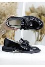 Туфли женские лак-кожа черные Derbi 7791-28