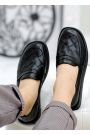 Туфли лоферы женские кожаные черные Twist 7809-28