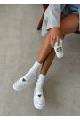 Туфлі лофери жіночі шкіряні білий EMILY 8219-28